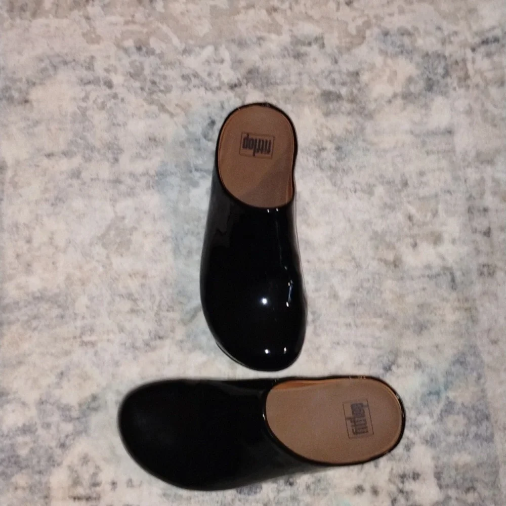 Shiny Black Kids Shoes